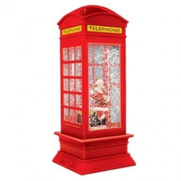Arată detalii pentru Decorațiune Crăciun iluminată model cabină telefonică 105x105x260mm Imagine Decorațiune Crăciun iluminată model cabină telefonică 105x105x260mm