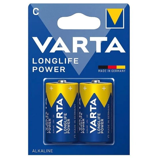 Imagine Baterie alcalină Varta Longlife Power C LR14, blister 2 bucăți