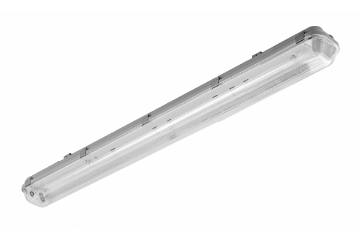 Arată detalii pentru Corp etanș pentru tuburi LED T8 2x120cm IP65 ABS/PS gri slim Imagine Corp etanș pentru tuburi LED T8 2x120cm IP65 ABS/PS gri slim