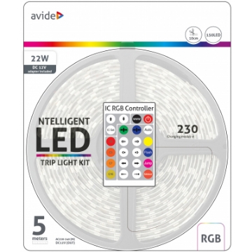 Arată detalii pentru Bandă LED 12V 22W SMD5050 30LED Adresabilă IC RGB IP65 5m cu Telecomandă Imagine Bandă LED 12V 22W SMD5050 30LED Adresabilă IC RGB IP65 5m cu Telecomandă