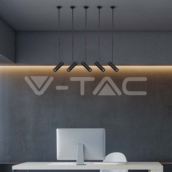Imagine Suspensie V-TAC 7573, 1 x GU10, neagră, modernă