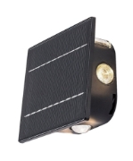 Imagine Aplica de perete solară de exterior Rabalux Emmen LED 0.5W CCT dimabilă IP54 negru