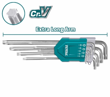 Arată detalii pentru Set 9 chei imbus Torx T10-T50 Cr-V Imagine Set 9 chei imbus Torx T10-T50 Cr-V