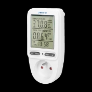 Imagine Priză cu contor consum curent/energie ORNO OR-WAT-435(GS), afișaj digital, 16A, 3680W