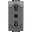 Imagine Priză standard italiană 10/16A modulară 1M gri închis L4180