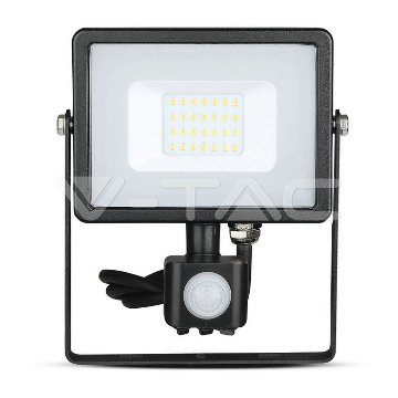 Arată detalii pentru Proiector LED SMD 20W 6400K IP65 cu senzor de mișcare V-TAC Negru Imagine Proiector LED SMD 20W 6400K IP65 cu senzor de mișcare V-TAC Negru