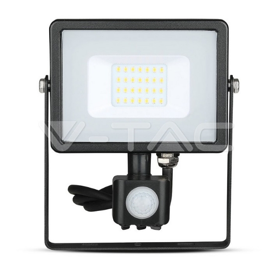 Imagine Proiector LED SMD 20W 6400K IP65 cu senzor de mișcare V-TAC Negru