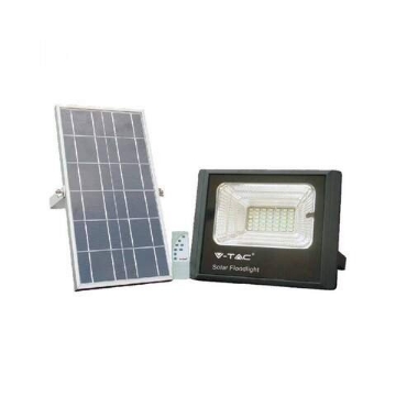 Arată detalii pentru Proiector LED V-TAC 12W lumină rece cu panou solar IP65 Imagine Proiector LED V-TAC 12W lumină rece cu panou solar IP65