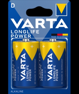 Arată detalii pentru Baterie alcalină Varta Longlife Power D LR20, 1.5V, set 2 bucăți Imagine Baterie alcalină Varta Longlife Power D LR20, 1.5V, set 2 bucăți