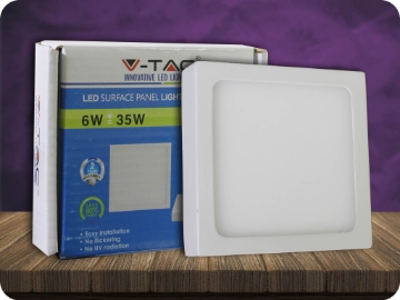 Arată detalii pentru Panou LED 6W Montaj la Suprafață Premium Pătrat Alb Natural Imagine Panou LED 6W Montaj la Suprafață Premium Pătrat Alb Natural
