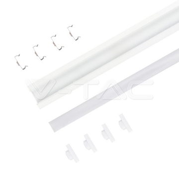 Arată detalii pentru Profil Aluminiu pentru Bandă LED 2m 24,7mm x 7mm Alb Imagine Profil Aluminiu pentru Bandă LED 2m 24,7mm x 7mm Alb