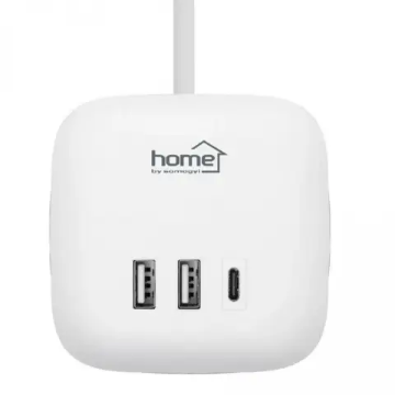 Arată detalii pentru Distribuitor cub cu comutator, 3 prize 16A 250V, 1,5m, 2xUSB-A, 1xUSB-C Imagine Distribuitor cub cu comutator, 3 prize 16A 250V, 1,5m, 2xUSB-A, 1xUSB-C