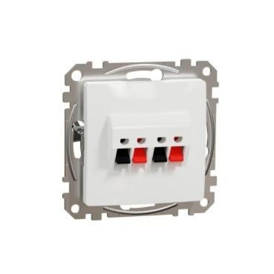Imagine Priză dublă albă pentru difuzoare Sedna Design
