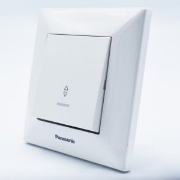 Imagine Comutator cap scară cu LED Arkedia Panasonic ST alb