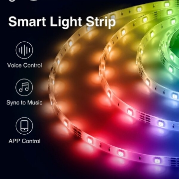 Arată detalii pentru Banda LED Gosund SL2 5M WiFi Smart Light Strip Imagine Banda LED Gosund SL2 5M WiFi Smart Light Strip