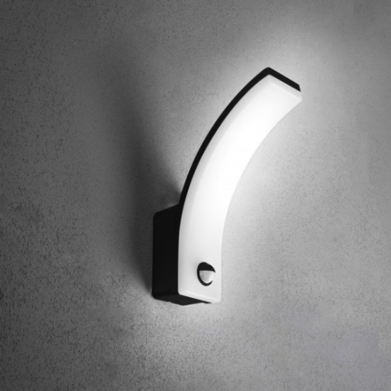 Imagine Aplica NICE LED cu senzor 20W 1900lm 4000K IP65 negru/alb