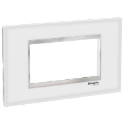 Imagine Rama ornament Schneider Easy Styl 4 module Sticla Alb/Negru