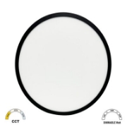 Imagine Plafonieră LED Rotundă PC 24W 230V Lumină Albă - IP44 - Negru