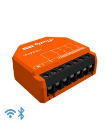Imagine Shelly 1PM Mini Gen3 - Releu inteligent 1 canal, 8A, WiFi și Bluetooth