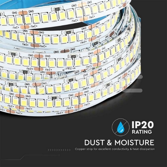 Imagine Bandă LED SMD2835 24V 6400K IP20 5M