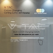 Imagine Plafonieră LED V-TAC 18W cu temperatură de culoare interschimbabilă 217604