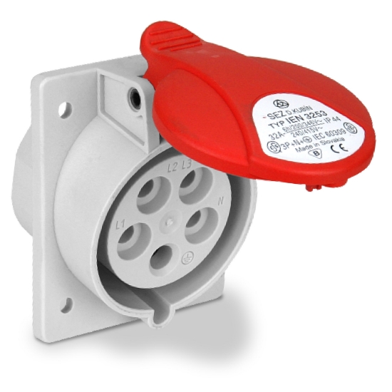 Imagine Priză industrială încastrabilă 5P 32A 400V IP54