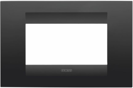 Imagine Rama decorativă Gewiss Chorus Geo 4 module negru satinat GW16404VN