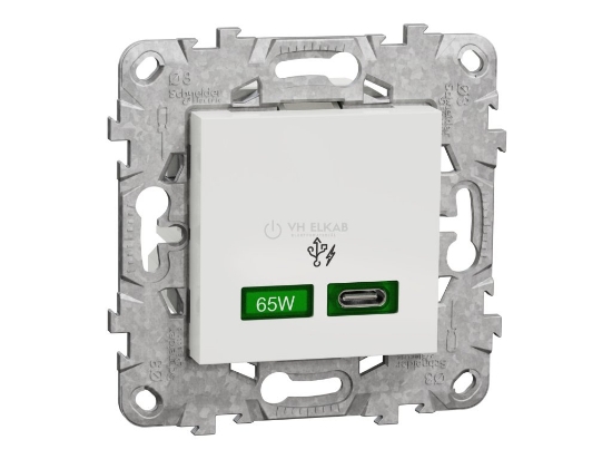 Imagine Priză modulară USB C 65W 2 module alb NU501418