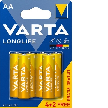 Arată detalii pentru Baterie alcalină VARTA LR06 blister 4+2 bucăți Imagine Baterie alcalină VARTA LR06 blister 4+2 bucăți
