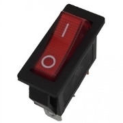 Imagine Intrerupator cu LED lat rosu 02-547