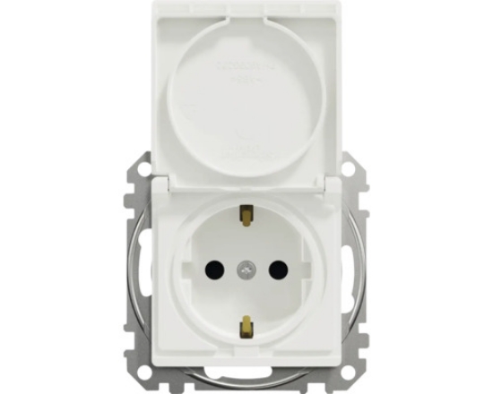 Imagine Priză simplă cu capac alb Sedna Design 2P+E