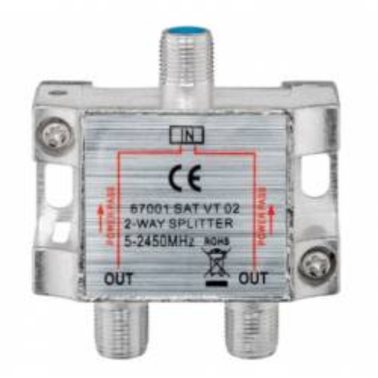 Imagine Splitter 2 căi Power Pass 5-2450 MHz