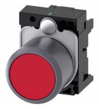 Arată detalii pentru Buton panou 22mm roșu STOP Imagine Buton panou 22mm roșu STOP