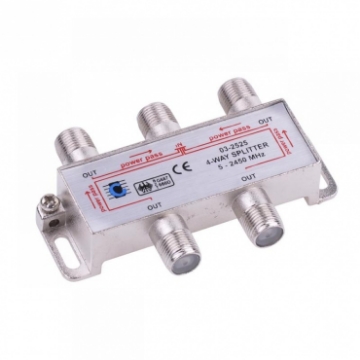 Arată detalii pentru Splitter 4 căi Power Pass 5-2450 MHz Cabletech Imagine Splitter 4 căi Power Pass 5-2450 MHz Cabletech