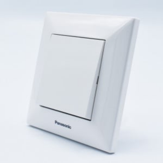 Imagine Întrerupător simplu Arkedia Panasonic ST alb