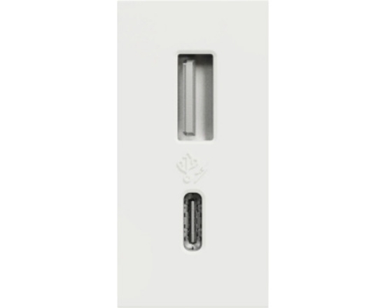 Imagine Priză USB 1M Tip A + C (15W) Unica Studio Alb