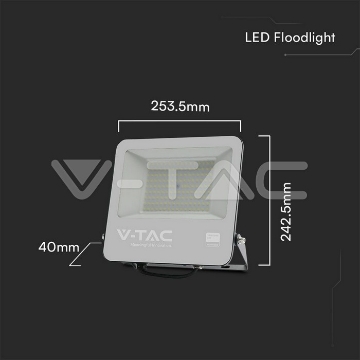 Arată detalii pentru Proiector LED V-TAC Chip Samsung SMD Slim 100W Lumină Rece Negru Cablu 1m 5 Ani Garanție Imagine Proiector LED V-TAC Chip Samsung SMD Slim 100W Lumină Rece Negru Cablu 1m 5 Ani Garanție