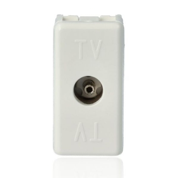 Arată detalii pentru Priză TV directă Gewiss System, 1 modul, alb Imagine Priză TV directă Gewiss System, 1 modul, alb