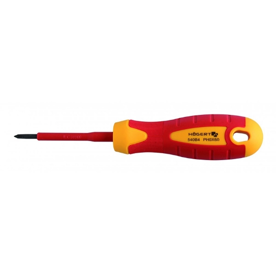 Imagine Șurubelniță izolată Phillips PH0 60mm 1000V HÖGERT TECHNIK