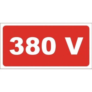 Arată detalii pentru Plăcuță avertizare 380V 10x5cm Imagine Plăcuță avertizare 380V 10x5cm