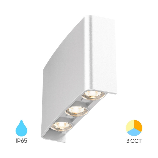Imagine Corp de iluminat LED de perete 6W 3in1 VECTOR-B-WL Alb IP65
