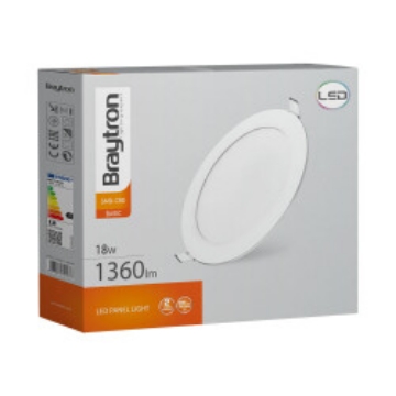 Arată detalii pentru Spot LED rotund încastrat 18W, 1360 lm, 6500K, Ø225 mm, alb, Braytron Imagine Spot LED rotund încastrat 18W, 1360 lm, 6500K, Ø225 mm, alb, Braytron