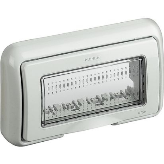 Imagine Placă pentru doză modulară Bticino, 4M, gri, IP55, Matix