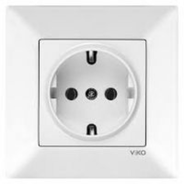 Arată detalii pentru Priză VIKO Antigrun Schuko Simplă Imagine Priză VIKO Antigrun Schuko Simplă