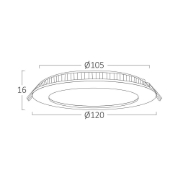Imagine Spot LED rotund încastrat 6W 6500K Braytron