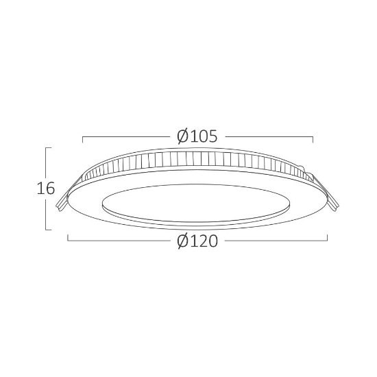 Imagine Spot LED rotund încastrat 6W 6500K Braytron