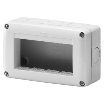 Arată detalii pentru Doză modulară etanșă Gewiss pentru 3 module, IP55, gri RAL 7035 Imagine Doză modulară etanșă Gewiss pentru 3 module, IP55, gri RAL 7035