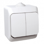 Imagine Intrerupator dublu 16A IP44 alb