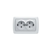 Imagine Priză dublă Schuko Carmen Viko, încastrată, alb