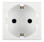 Imagine Priză Schuko Gewiss 16A, 2 module, alb